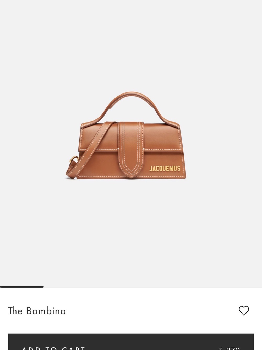 Jacquemus Mini Top-Handle Bag in tan - Picture 1 of 1